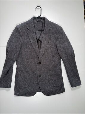 Men's Gray Two-Button Blazer
